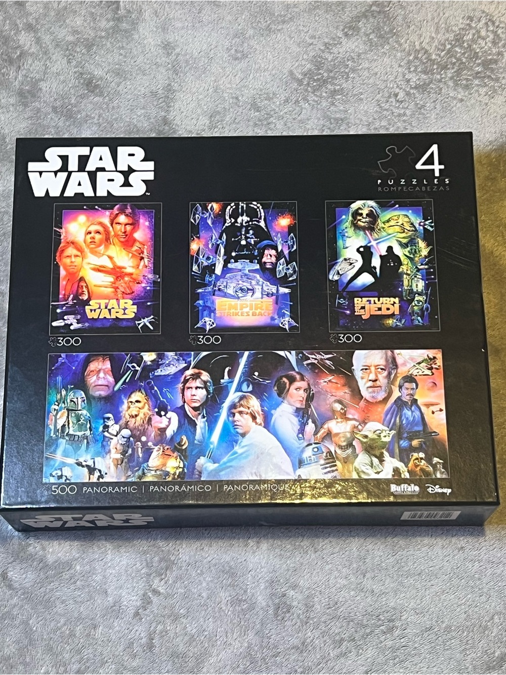 Star Wars Puzzle Collection - Black with Vibrant Multicolor Artwork